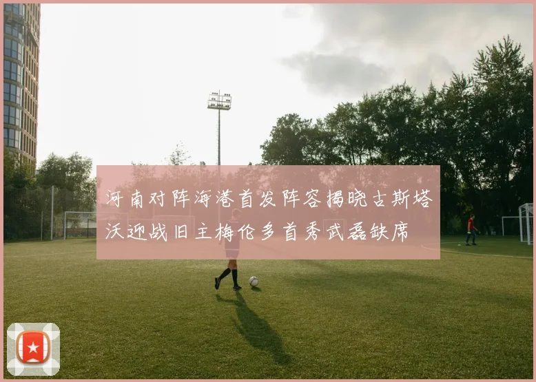 河南对阵海港首发阵容揭晓古斯塔沃迎战旧主梅伦多首秀武磊缺席
